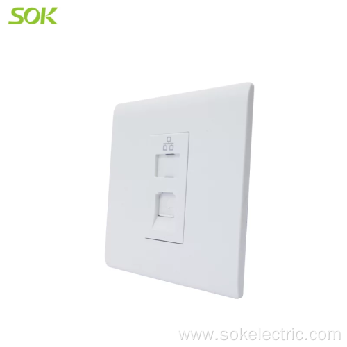 RJ45 LAN Socket Outlet 1Gang outlet power supply